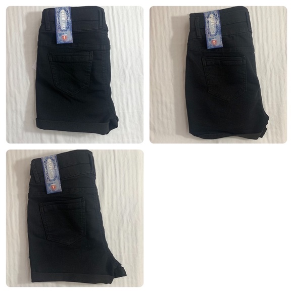 New Black Denim High Rise Shorts - Picture 5 of 6